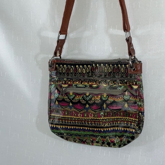 Sakoots Waxed Canvas Peace Crossbody Bag - Picture 7 of 16